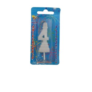 VELA ANIVERSÁRIO N 4 - BRANCA