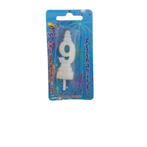 VELA ANIVERSÁRIO N 9 - BRANCA