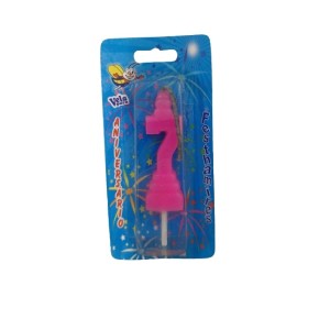 VELA ANIVERSÁRIO N 7 -  ROSA