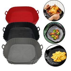 FORMA DE SILICONE QUADRADA P/AIRFRYER UNIHOME 21CM
