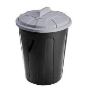 LIXEIRA C/ TAMPA GIOTTO PRETA 25L