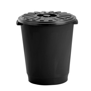 CESTO DE LIXO C/TAMPA PRETO SANTANA 30L