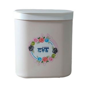LIXEIRA C/TPA MOVEL CVL BRANCA 3,5L